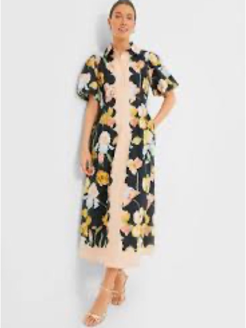 NWT XXL Tuckernuck Iris Delaney Floral Button-Front Midi Dress